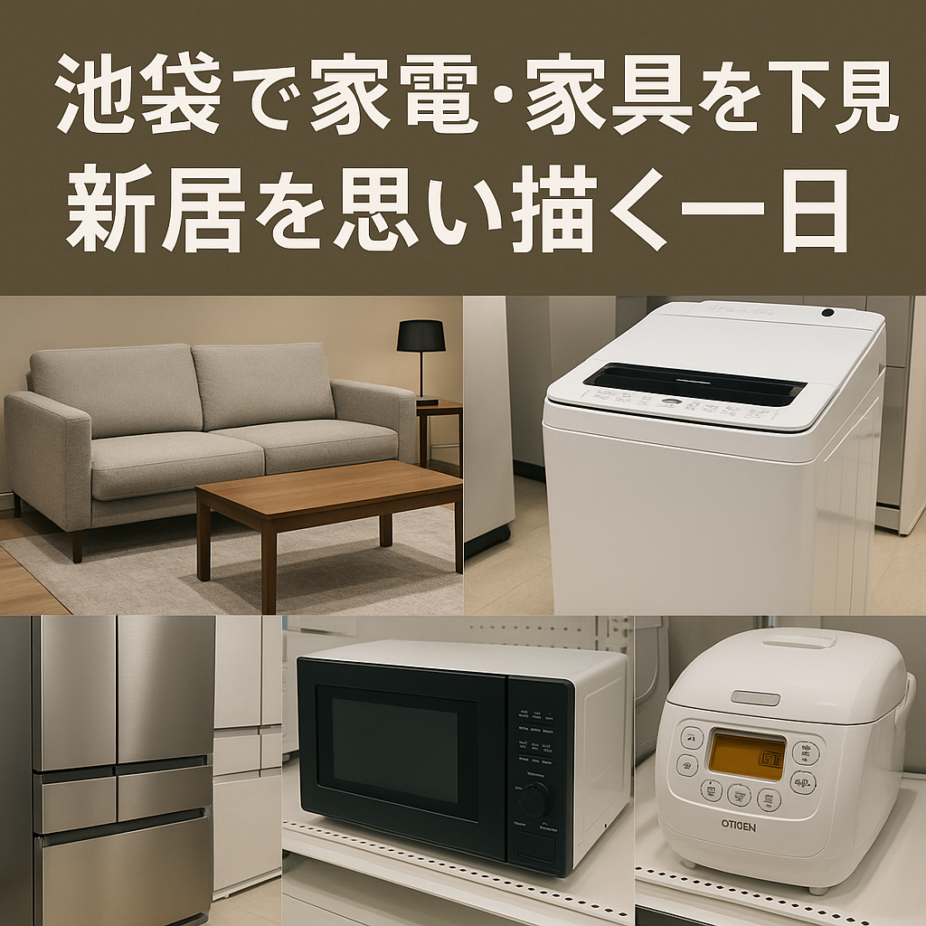 池袋で家電・家具を下見｜新居を思い描く一日