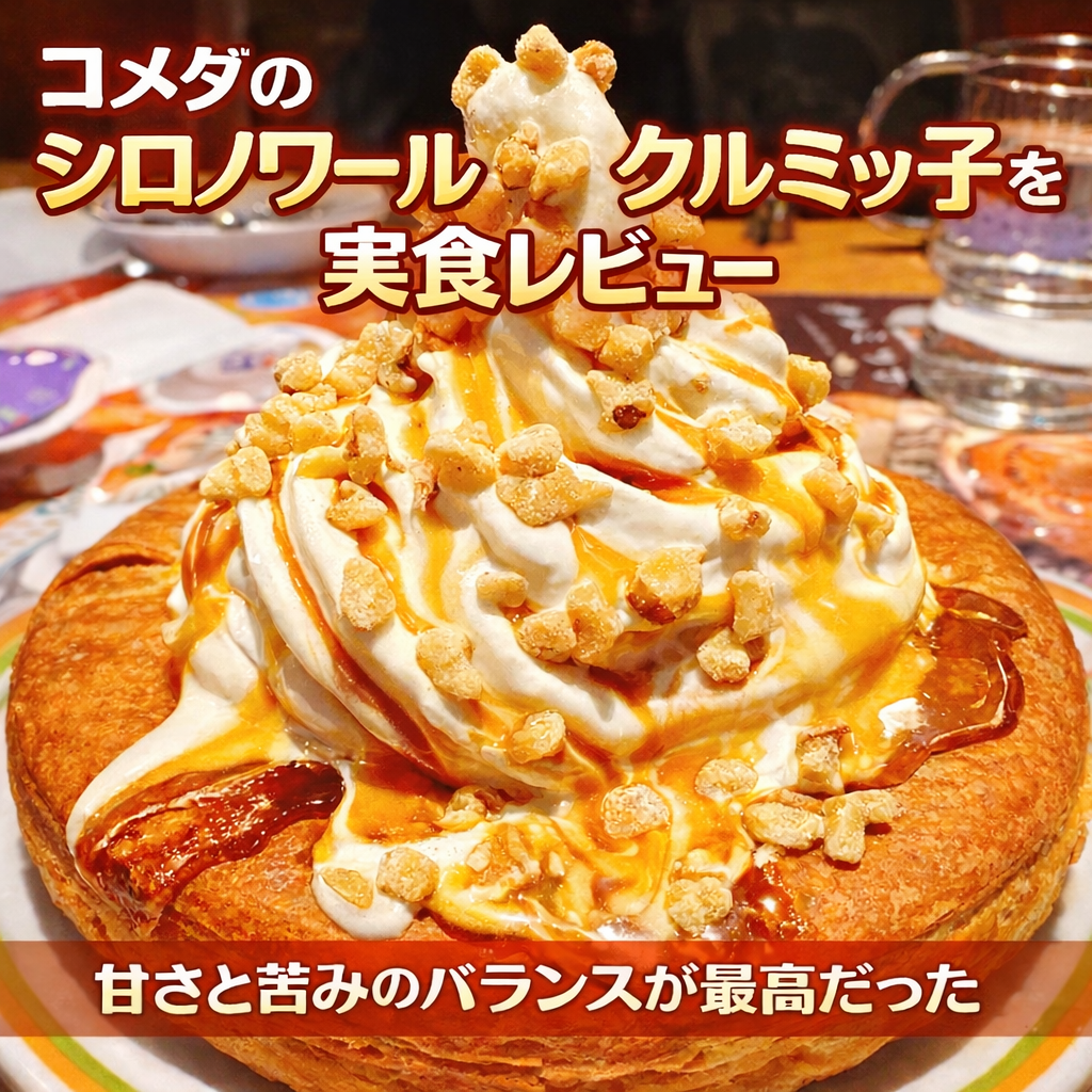 コメダのシロノワール クルミッ子を実食レビュー｜甘さと苦みのバランスが最高だった