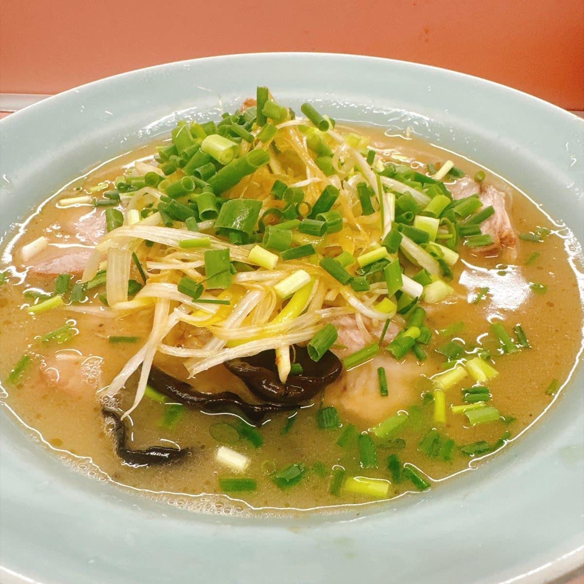 ネギがたっぷり乗ったラーメン